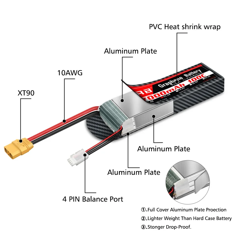 그래핀 배터리 2S 3S 4S 6S RC Lipo 33 - 4S Lipo Battery 14.8V 6000Mah 리뷰 및 가격
